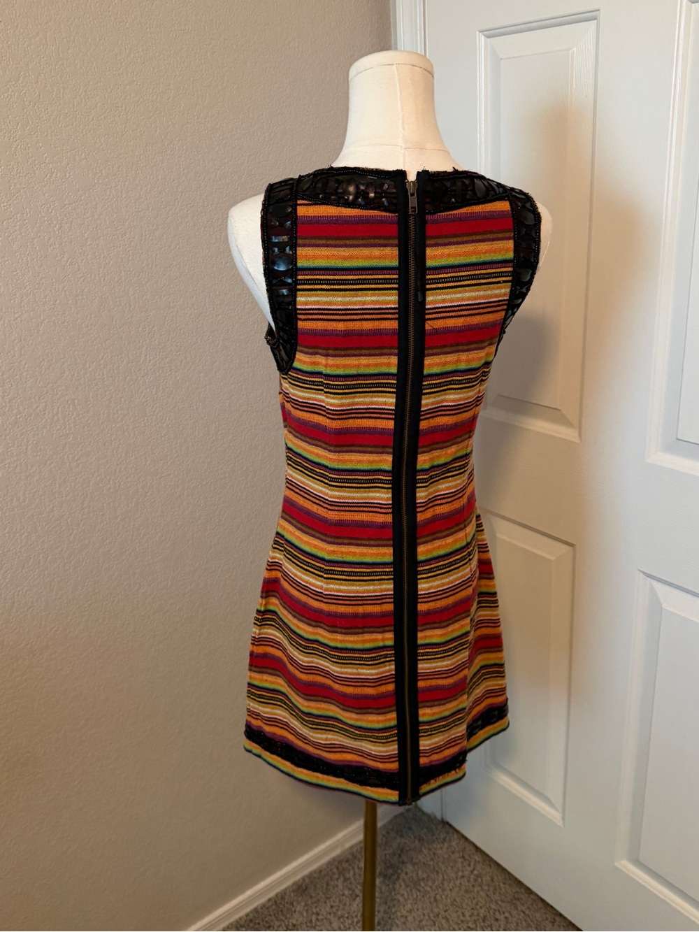 Free People New Romantics Shift Dress Size 2 Boho Beaded Embellished - Picture 4 of 9